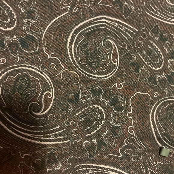 Zara burgundy and brown paisley high rise pajama style pants NWT - Picture 4 of 10